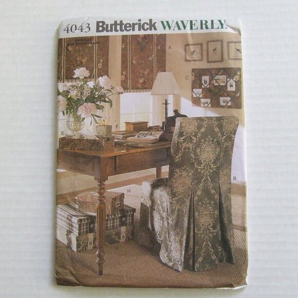 Butterick 4043 home decor sewing pattern uncut shade chair cover storage box - Picture 1 of 9